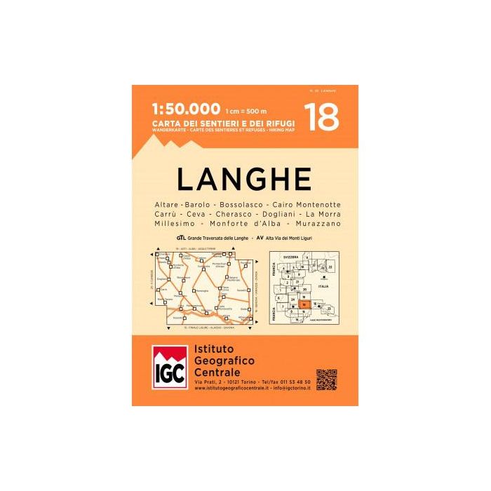 Wanderkarte Langhe Meridionali | IGC 18 | hajk.ch