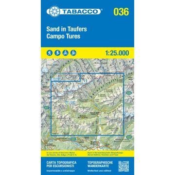 Carte de randonnée Tabacco 036 Campo Tures 1:25 000