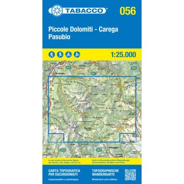 Carte de randonnée Tabacco 056 Piccole Dolomiti Pasubio 1:25 000