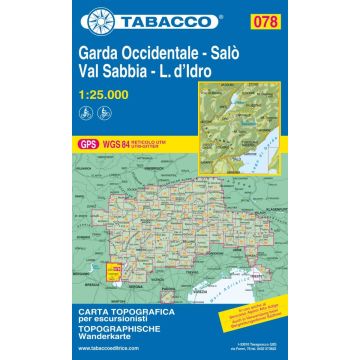 Wanderkarte Tabacco 078 Garda Occidentale Salò 1:25 000