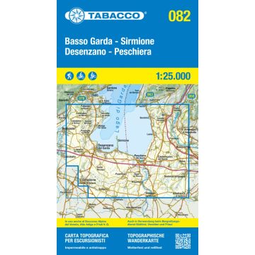Wanderkarte Tabacco 082 Basso Garda Sirmione 1:25 000