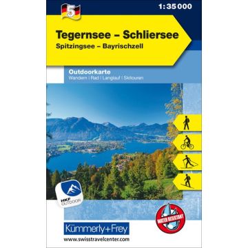 Wanderkarte Tegernsee Schliersee 1:35 000 Outdoorkarte 5 / Kümmerly & Frey