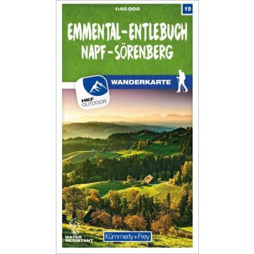 Wanderkarte 19 Emmental Entlebuch 1:40 000 / Kümmerly & Frey