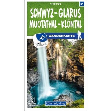 Wanderkarte 21 Schwyz Glarus 1:40 000 / Kümmerly & Frey