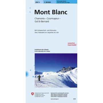 292 S Mont Blanc Carte de randonnée à ski 1:50 000