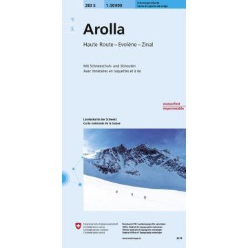 283 S Arolla Carte de randonnée à ski 1:50 000