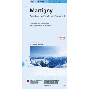282 S Martigny Carte de randonnée à ski 1:50 000