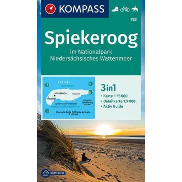Wanderkarte Kompass 732 Spiekeroog 1:15 000