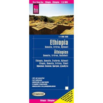 Strassenkarte Äthiopien Eritrea Somalia 1:1,8 Mio. / Reise Know-How