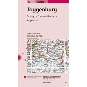 33 Toggenburg 1:100 000 / Swisstopo