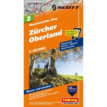 Mountainbike Map 2 Zürcher Oberland 1:50 000 / Hallwag