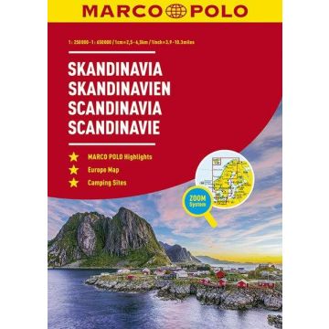 Strassenatlas Skandinavien 1:250 000 - 1:650 000 / Marco Polo