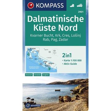 Wanderkarte Kompass Dalmatinische Küste Nord