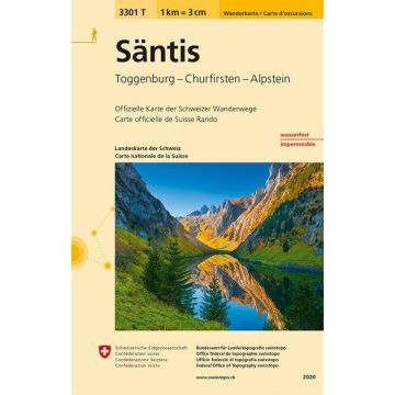 3301 T Säntis Carte d'excursions 1:33 333
