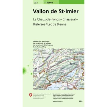 232 Vallon de St-Imier 1:50 000 / Swisstopo