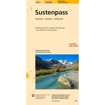255 T Sustenpass Carte d'excursions 1:50 000