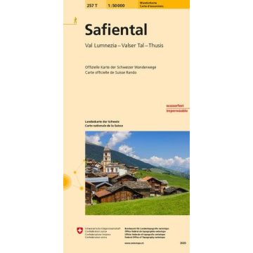 257 T Safiental Carte d'excursions 1:50 000