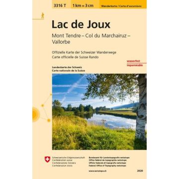 3316 T Lac de Joux Carte d'excursions 1:33 333
