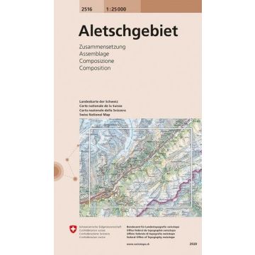 2516 Aletschgebiet 1:25 000 / Swisstopo