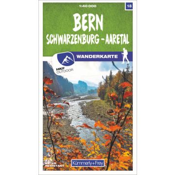 Wanderkarte 18 Bern Schwarzenburg Aaretal 1:40 000 / Kümmerly & Frey