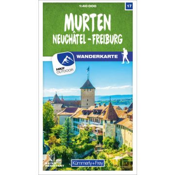 Carte pédestre 17 Morat Neuchâtel Fribourg 1:40 000 Kümmerly + Frey