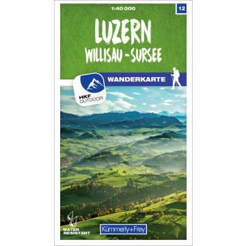 Wanderkarte 12 Luzern Willisau Sursee 1:40 000 / Kümmerly & Frey