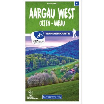 Wanderkarte 6 Aargau West Olten Aarau 1:40 000 / Kümmerly & Frey