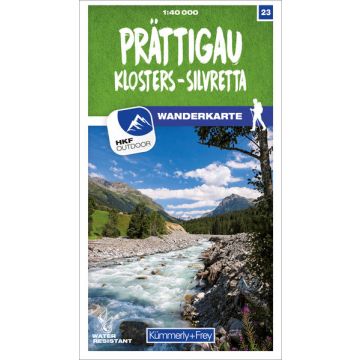 Wanderkarte 23 Prättigau Kloster Silvretta 1:40 000 / Kümmerly & Frey