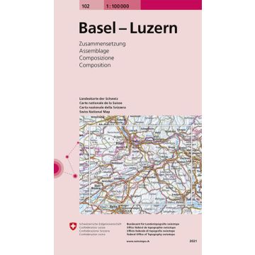 102 Basel - Luzern 1:100 000 / Swisstopo