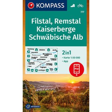 Wanderkarte Kompass 777 Filstal Remstal Kaiserberg