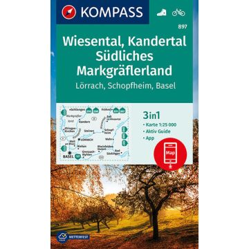 Wanderkarte Kompass 897 Wiesental Kandertal
