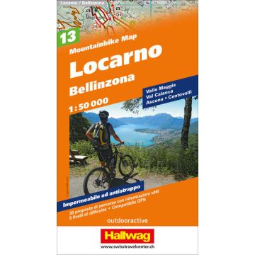 Mountainbike Map 13 Locarno 1:50 000 / Hallwag
