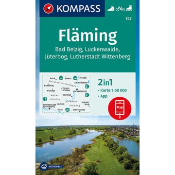 Wanderkarte Kompass 747 Fläming 1:50 000