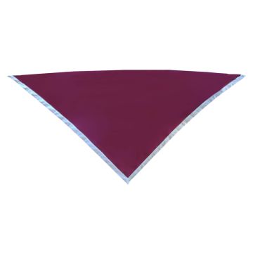 Halstuch grenat Rand weiss 2 cm