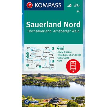 Wanderkarte Kompass 841 Sauerland 1 1:50 000