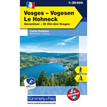 Carte de randonnée Vogesen Le Hohneckl 1:35 000 / Kümmerly & Frey Outdoorkarte 4