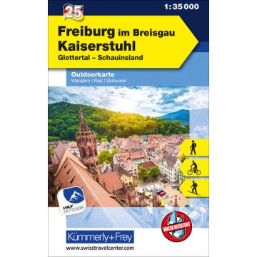 Carte de randonnée Freiburg Kaiserstuhl 1:35 000 / Kümmerly & Frey Outdoorkarte 25