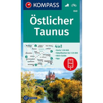 Wanderkarte Kompass 840 Östlicher Taunus 1:50 000