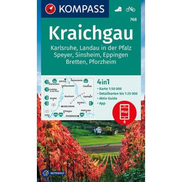 Wanderkarte Kompass 768 Kraichgau 1:50 000