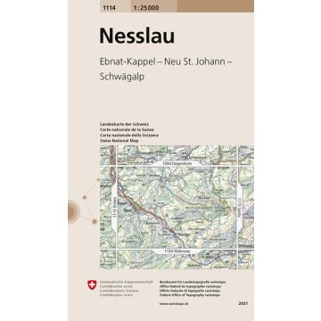 1114 Nesslau 1:25 000 / Swisstopo