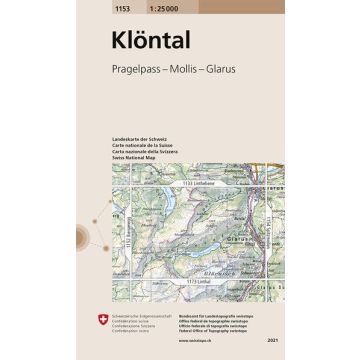 1153 Klöntal 1:25 000 / Swisstopo