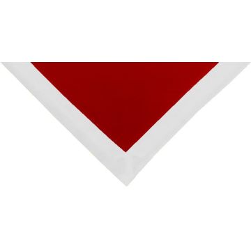Halstuch rot Rand weiss 2 cm