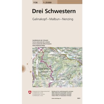 1136 Drei Schwestern 1:25 000 / Swisstopo