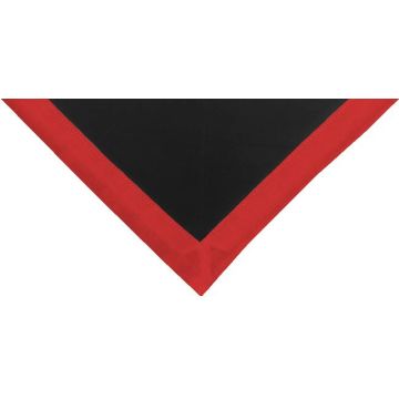 Halstuch schwarz Rand rot 2 cm