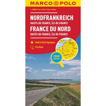 Strassenkarte Nordfrankreich 1:250 000 / Marco Polo