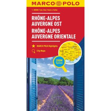 Strassenkarte Rhône-Alpes Auvergne Ost 1:300 000 / Marco Polo