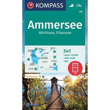 Wanderkarte Kompass 791 Ammersee 1:25 000
