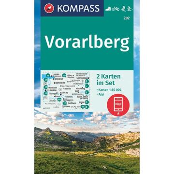 Wanderkarte Kompass 292 Vorarlberg 1: 50 000