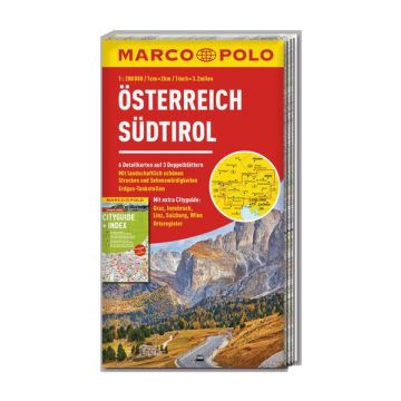Carte routière Autriche Trentin-Haut-Adige 1:200 000 (3 cartes) / Marco Polo