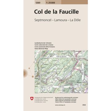 1260 Col de la Faucille 1:25 000 / Swisstopo